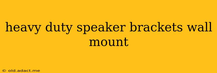 heavy duty speaker brackets wall mount