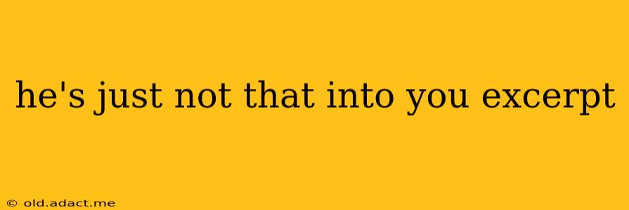he's just not that into you excerpt