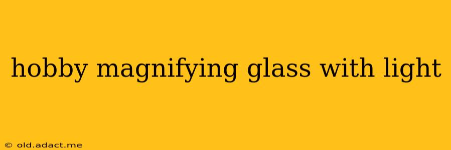 hobby magnifying glass with light