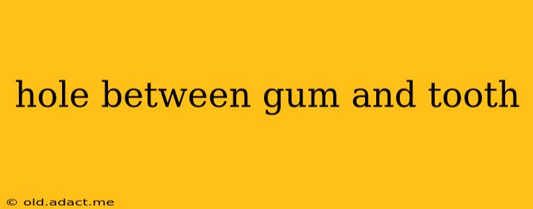 hole between gum and tooth