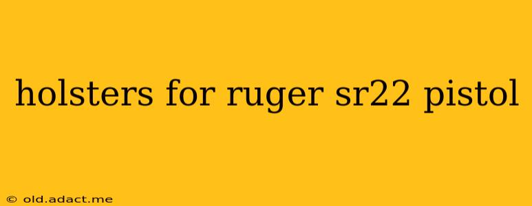 holsters for ruger sr22 pistol