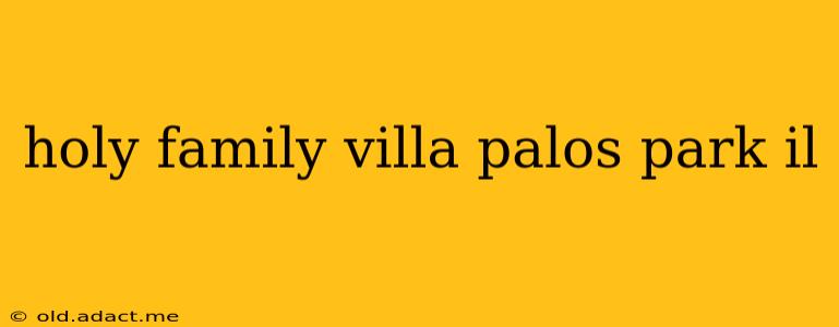 holy family villa palos park il