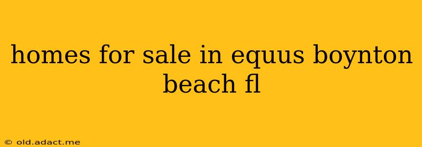 homes for sale in equus boynton beach fl