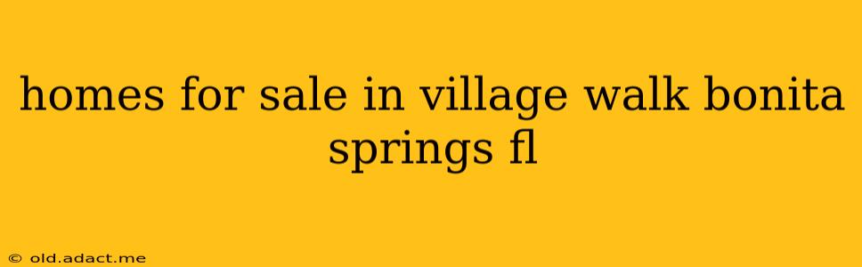 homes for sale in village walk bonita springs fl