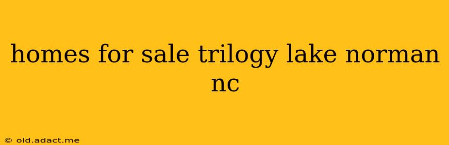 homes for sale trilogy lake norman nc
