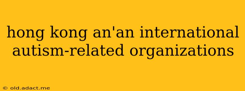 hong kong an'an international autism-related organizations