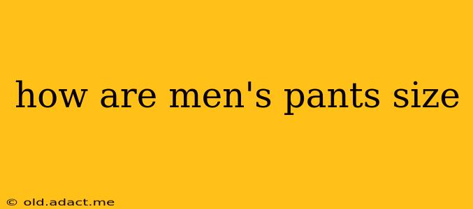 how are men's pants size