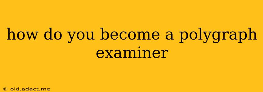 how do you become a polygraph examiner