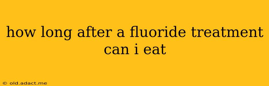 how long after a fluoride treatment can i eat