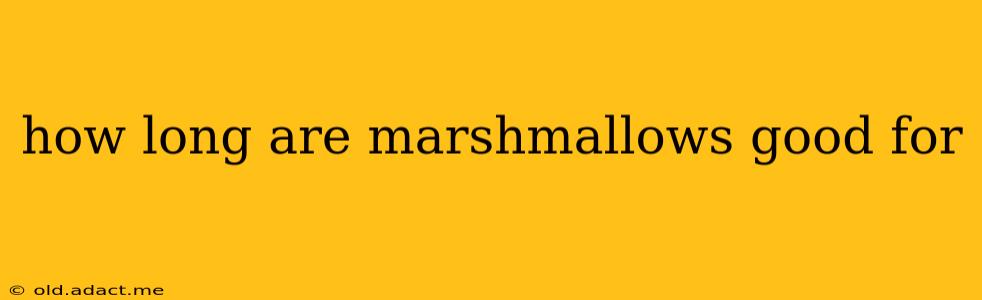 how long are marshmallows good for