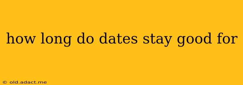 how long do dates stay good for