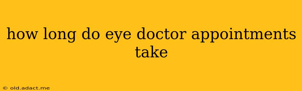 how long do eye doctor appointments take