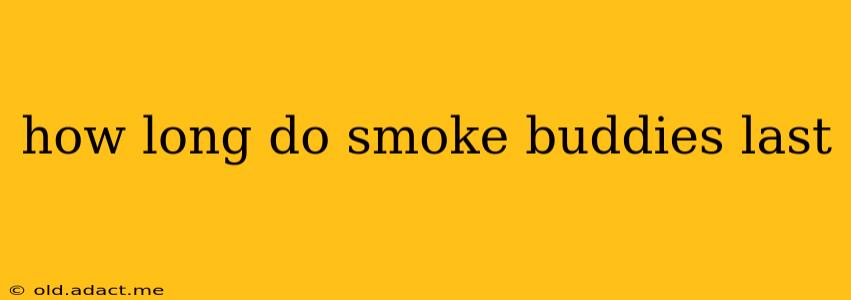 how long do smoke buddies last