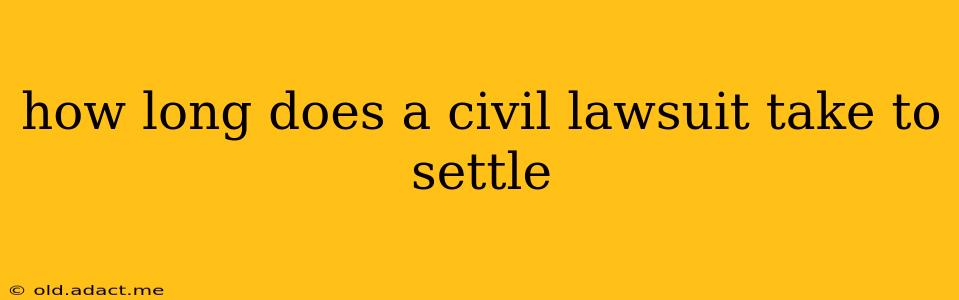 how long does a civil lawsuit take to settle