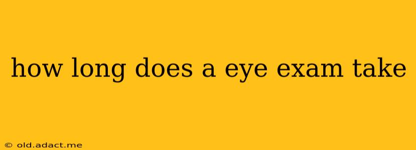 how long does a eye exam take