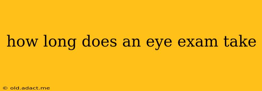 how long does an eye exam take