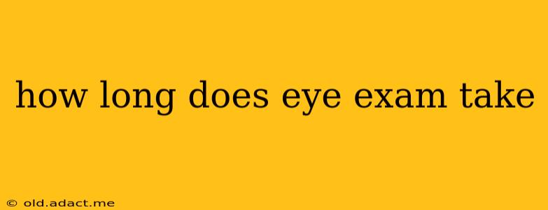 how long does eye exam take