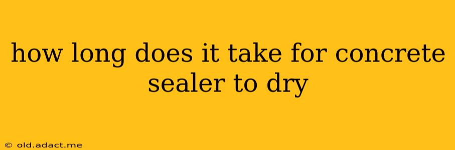 how long does it take for concrete sealer to dry
