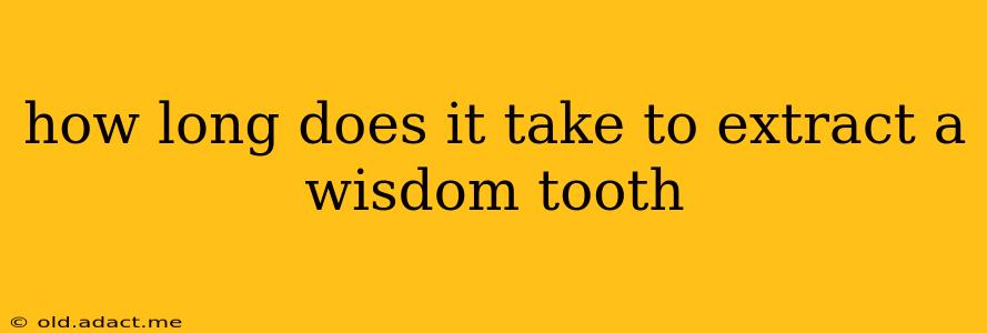 how long does it take to extract a wisdom tooth