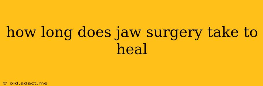 how long does jaw surgery take to heal