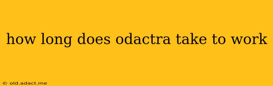 how long does odactra take to work