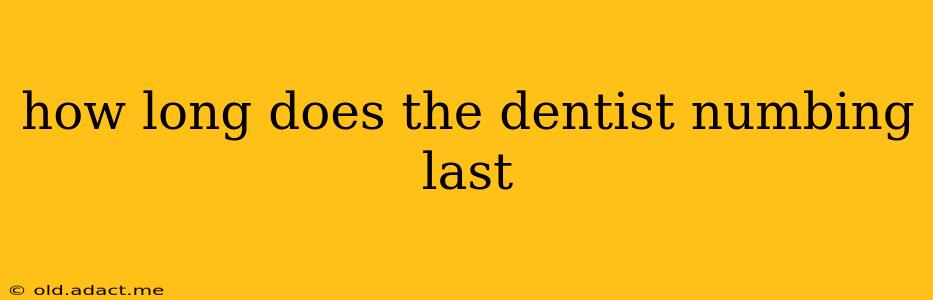 how long does the dentist numbing last
