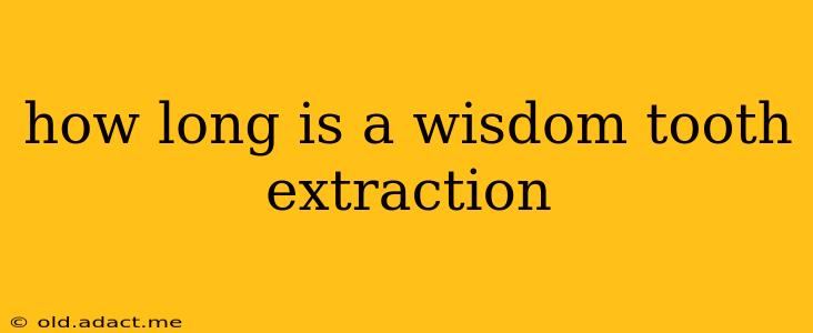 how long is a wisdom tooth extraction