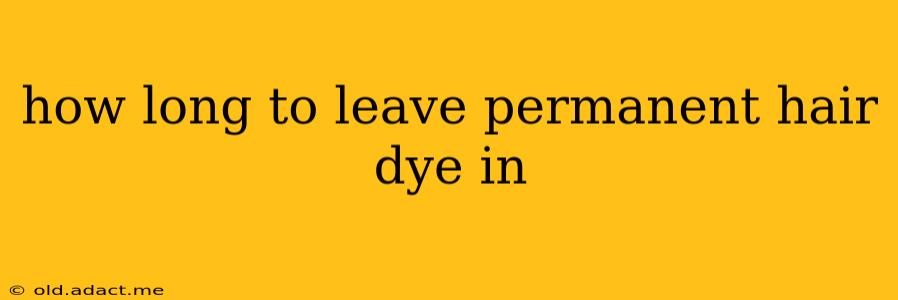 how long to leave permanent hair dye in