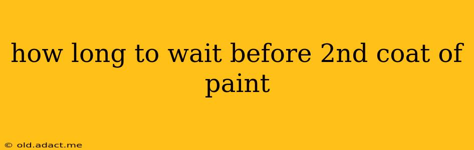 how long to wait before 2nd coat of paint