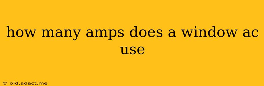 how many amps does a window ac use