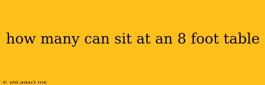 how many can sit at an 8 foot table