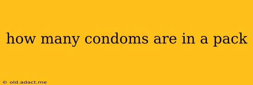 how many condoms are in a pack