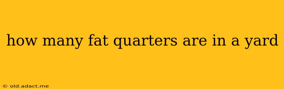 how many fat quarters are in a yard