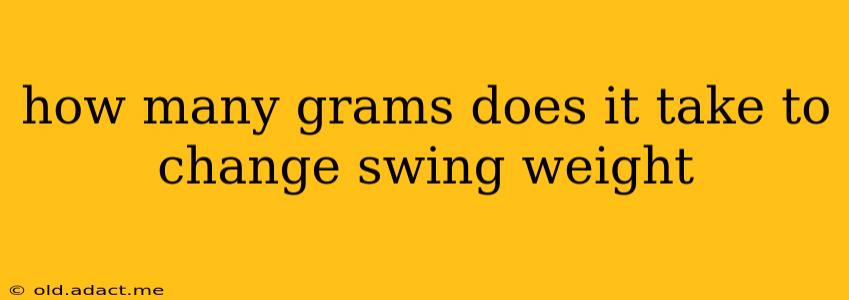how many grams does it take to change swing weight