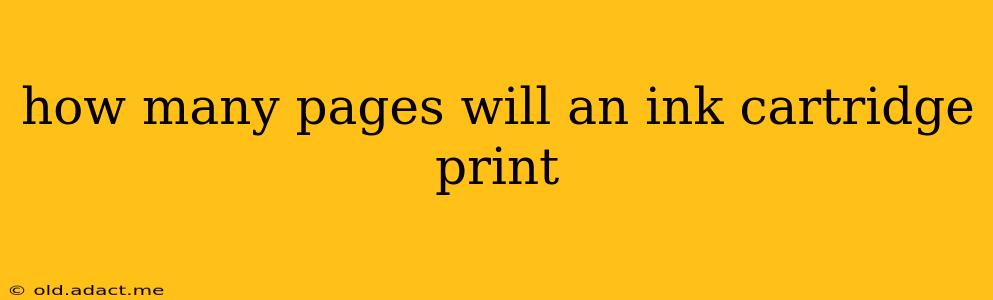 how many pages will an ink cartridge print