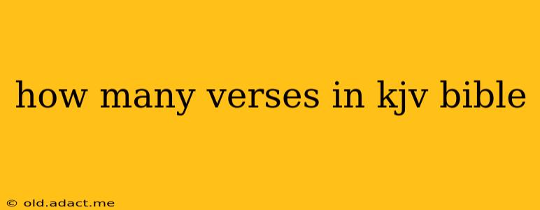 how many verses in kjv bible
