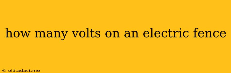 how many volts on an electric fence