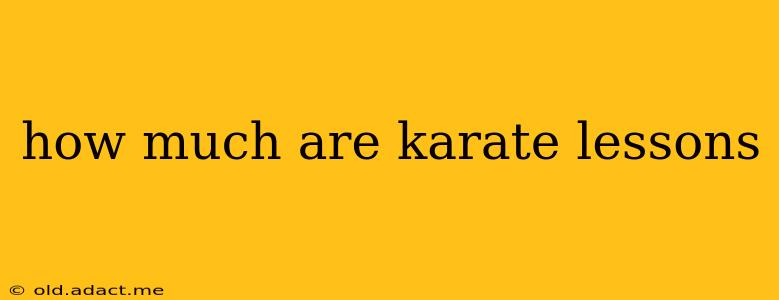 how much are karate lessons