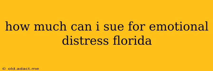 how much can i sue for emotional distress florida
