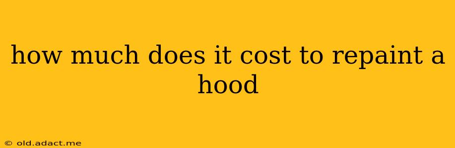 how much does it cost to repaint a hood