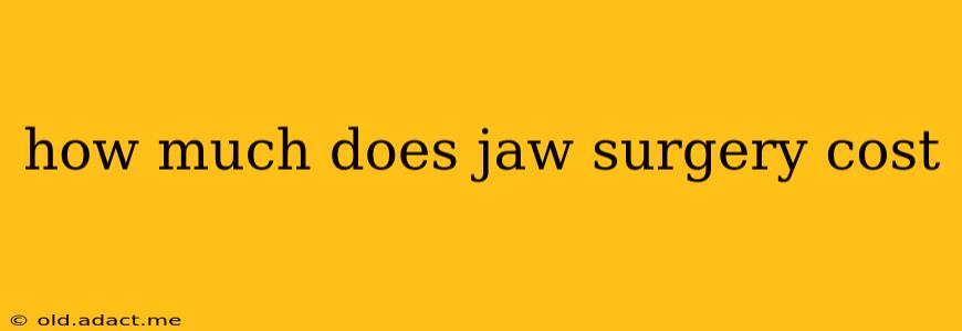 how much does jaw surgery cost