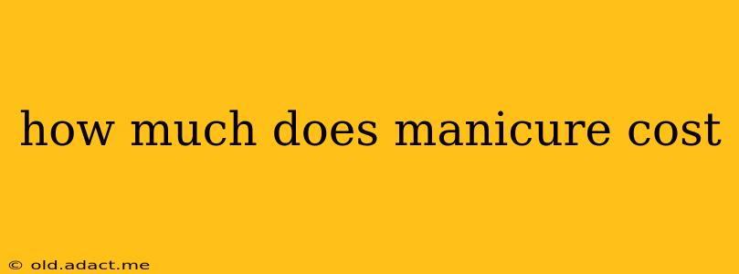 how much does manicure cost