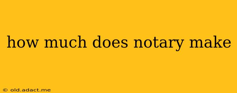 how much does notary make