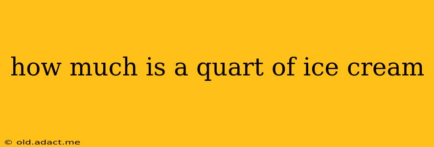 how much is a quart of ice cream