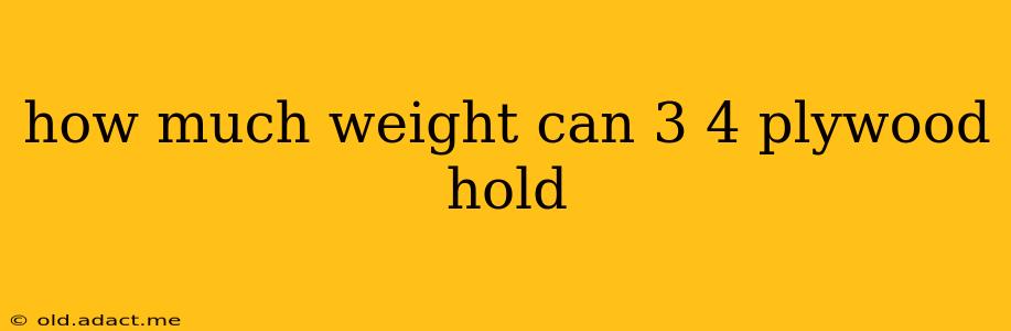how much weight can 3 4 plywood hold