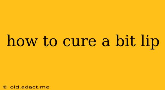 how to cure a bit lip