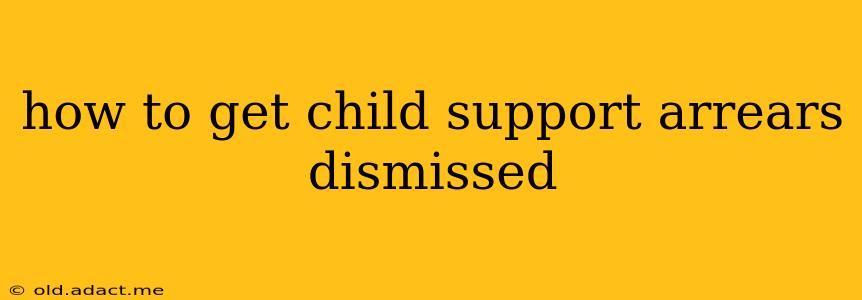 how to get child support arrears dismissed