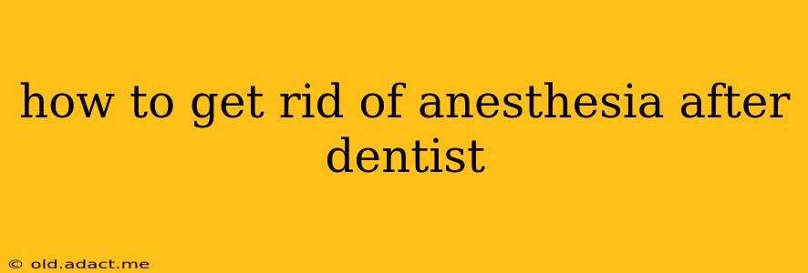 how to get rid of anesthesia after dentist