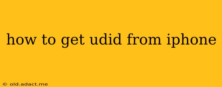 how to get udid from iphone