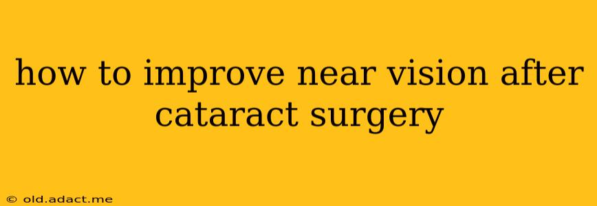 how to improve near vision after cataract surgery